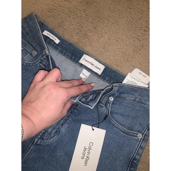 Calvin Klein High Rise Wide Leg Jeans 29/30 denim classic wide leg casual fall - Picture 4 of 6